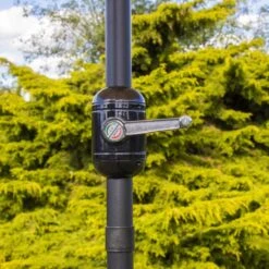 Woodside Large 2.7m Garden Parasol Umbrella With Winding Crank & Tilt Coffee -ALA Garden Shop USDTY3TT3PN