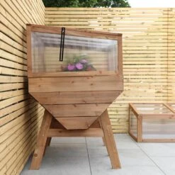 Woodside Raised Wooden Garden Planter + Cold Frame/Growhouse Plant & Veg Box, Large 150cm 11 Woodside Raised Wooden Garden Planter + Cold Frame/Growhouse Plant & Veg Box, Large 150cm -ALA Garden Shop V23VX0EKRLQ