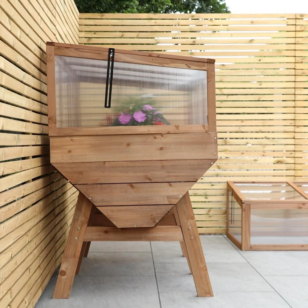 Woodside Raised Wooden Garden Planter + Cold Frame/Growhouse Plant & Veg Box, Large 150cm 7 Woodside Raised Wooden Garden Planter + Cold Frame/Growhouse Plant & Veg Box, Large 150cm - Image 5