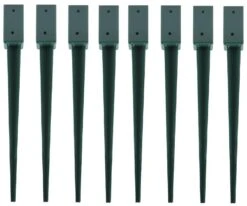 Woodside Steel Fence Post Holders/Ground Stakes, 75mm/3” Square (pack Of 8) -ALA Garden Shop VBIGLC0YBRW