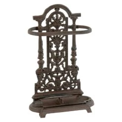 Woodside Ornate Vintage Cast Iron Umbrella/Walking Stick Stand -ALA Garden Shop VSKWGMFDTTU