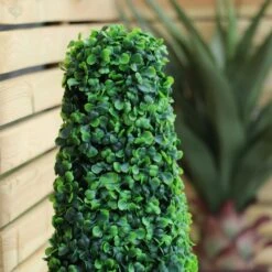 Woodside Topiary Obelisk Leaf Effect, Green 2ft Indoor Outdoor Decor (pack Of 2) -ALA Garden Shop W0HFIYYJABV