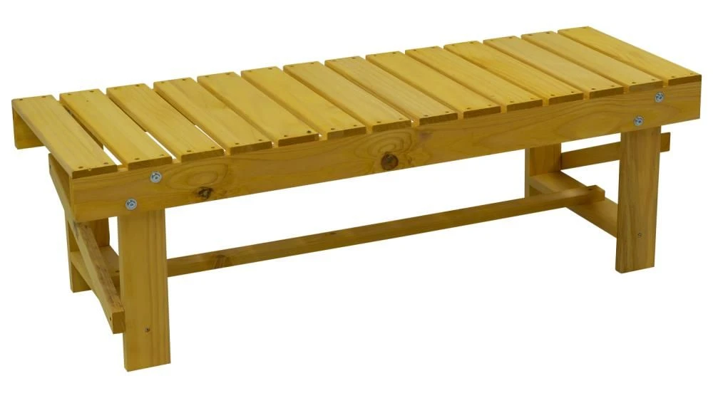 Woodside 2 Seater Garden Patio Bench, Outdoor Wooden Loveseat, Hard Pine Wood 7 Woodside 2 Seater Garden Patio Bench, Outdoor Wooden Loveseat, Hard Pine Wood - Image 5