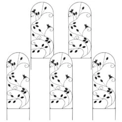 Woodside Hales Metal Garden Trellis Climbing Plant Support Frame, Pack Of 5