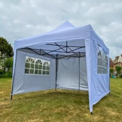 Woodside Pop Up 3m X 3m Garden Gazebo, Waterproof Garden Marquee, Pure White 15 Woodside Pop Up 3m X 3m Garden Gazebo, Waterproof Garden Marquee, Pure White -ALA Garden Shop WARSRGYQ4ZF