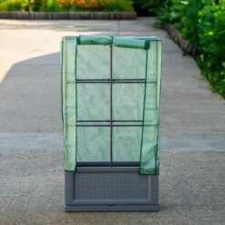 Woodside Garden Plant Bed Trough, Herbs/Veg/Flowers/Tomato Greenhouse + PE Cover