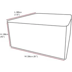 Oxbridge Black 8-10 Seater Waterproof Outdoor Garden Patio Set Furniture Cover -ALA Garden Shop XMTWPFU1NVA