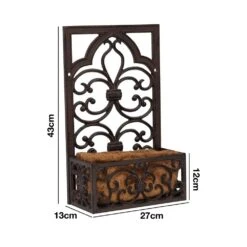 Woodside Cast Iron Wall Mounted Hanging Garden Planter Basket With Coco Liner -ALA Garden Shop XOPYYDOOL0C