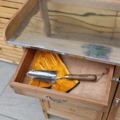 Woodside Fritton Potting/Planting Bench With Cabinet, DIY Workstation Table -ALA Garden Shop XRNFRNBBECR