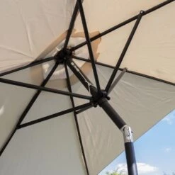 Woodside Large 2.7m Garden Parasol Umbrella With Winding Crank & Tilt Sand -ALA Garden Shop YHPKJWUFGW2