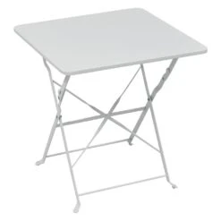 Woodside Indoor/Outdoor Folding Garden Side Table, Foldable White Coffee Table -ALA Garden Shop YNMTD50IKOH