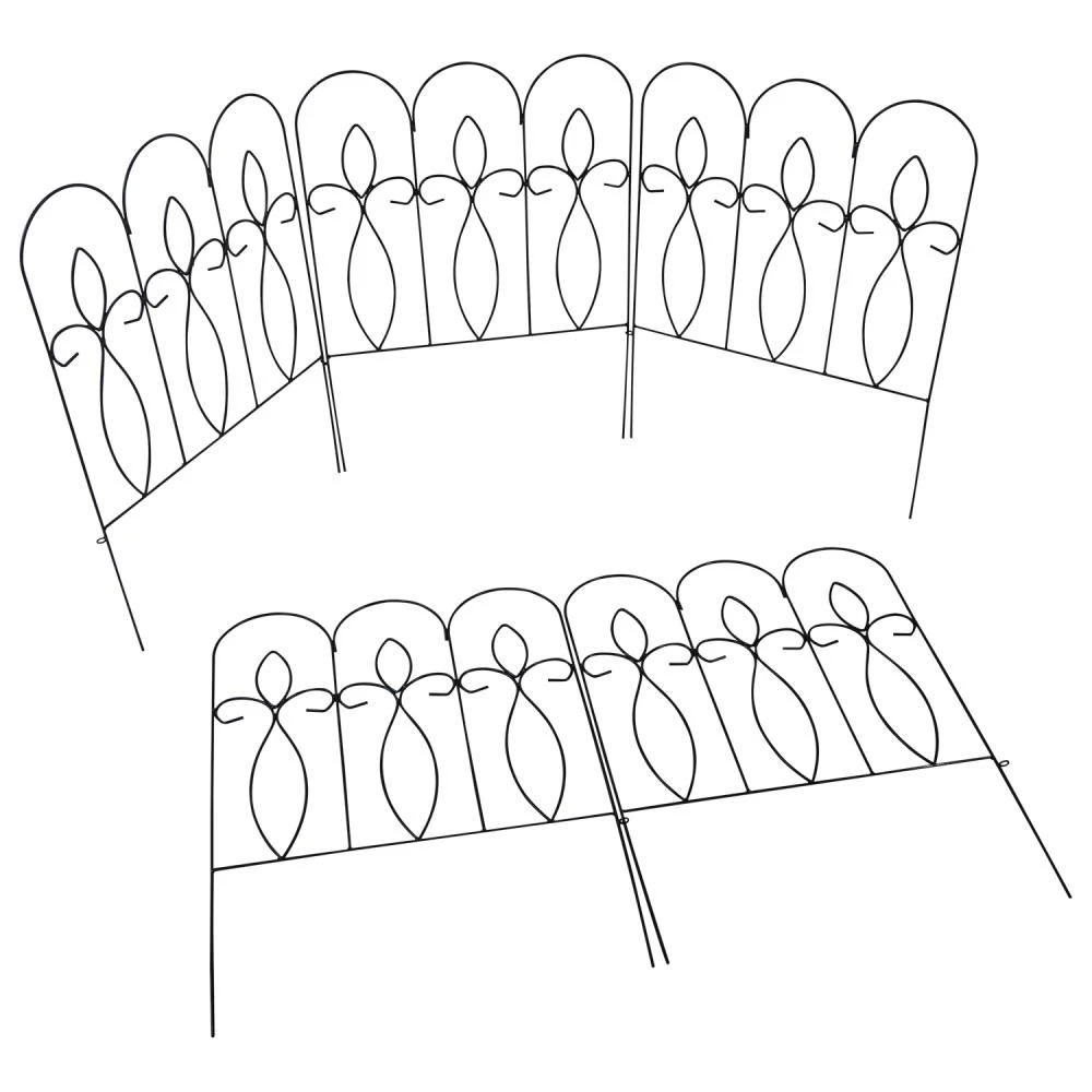 Woodside Felbrigg Metal Garden Border Edging, Outdoor Lawn Fencing, 3m Total Length, Pack Of 5 3 Woodside Felbrigg Metal Garden Border Edging, Outdoor Lawn Fencing, 3m Total Length, Pack Of 5